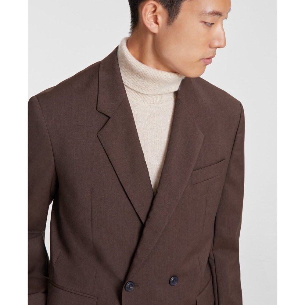 Hugo Boss Mens Modern Fit Solid Wool Suit Separate Jacket Med Brown Size 44L NWT - Picture 3 of 6